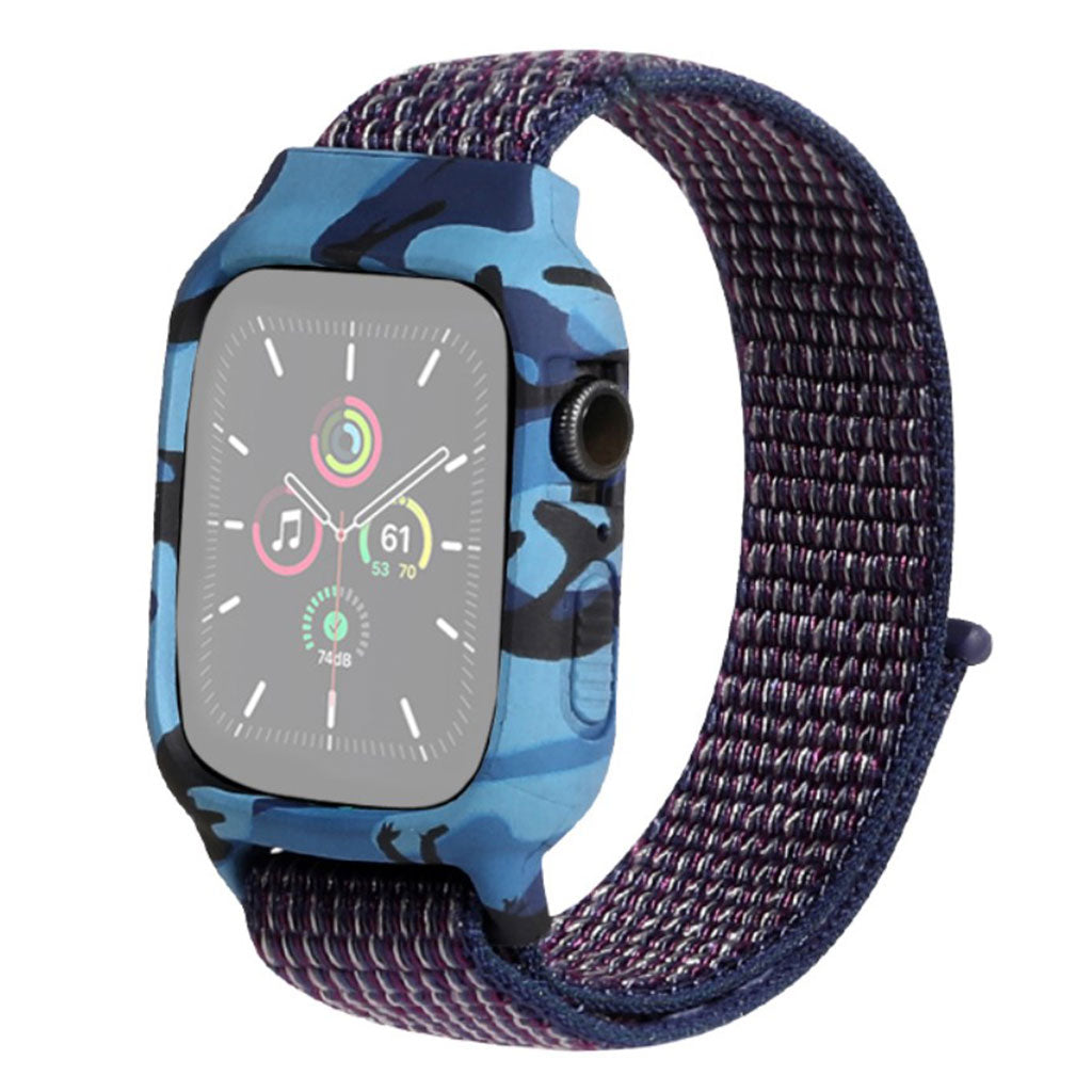 Apple Watch Series 6 / 5 44mm unique patterned nylon watch band - Indigo